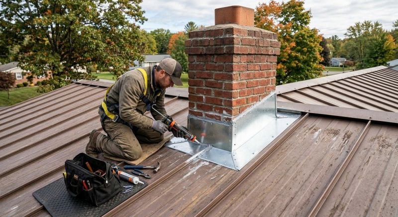Metal Roof Flashing Repair
